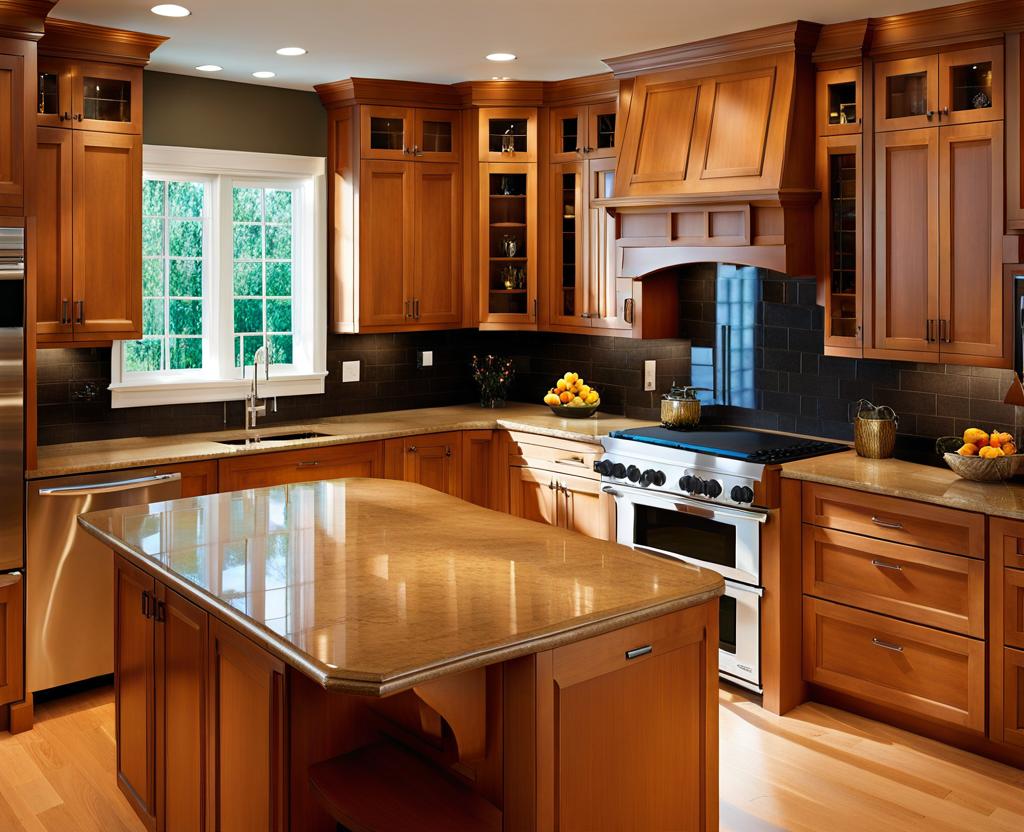 countertops with maple cabinets