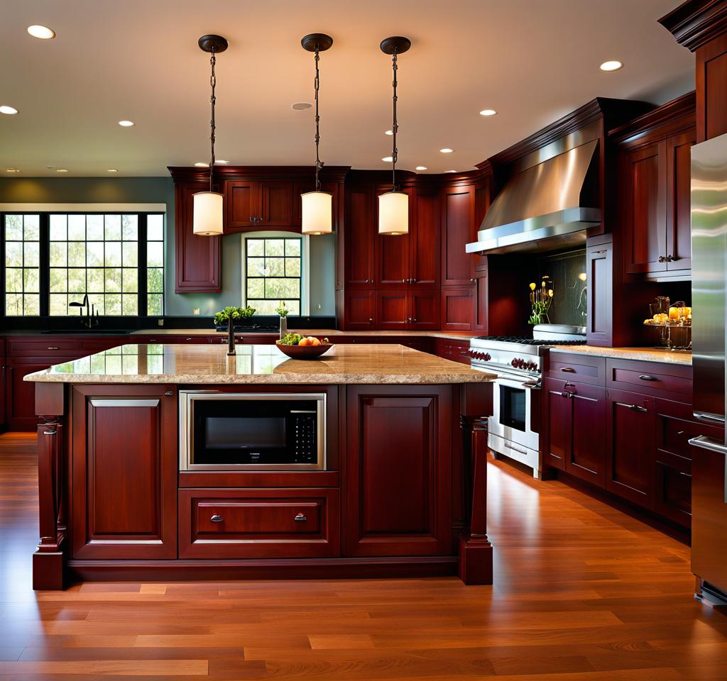 kitchen colors with cherry cabinets