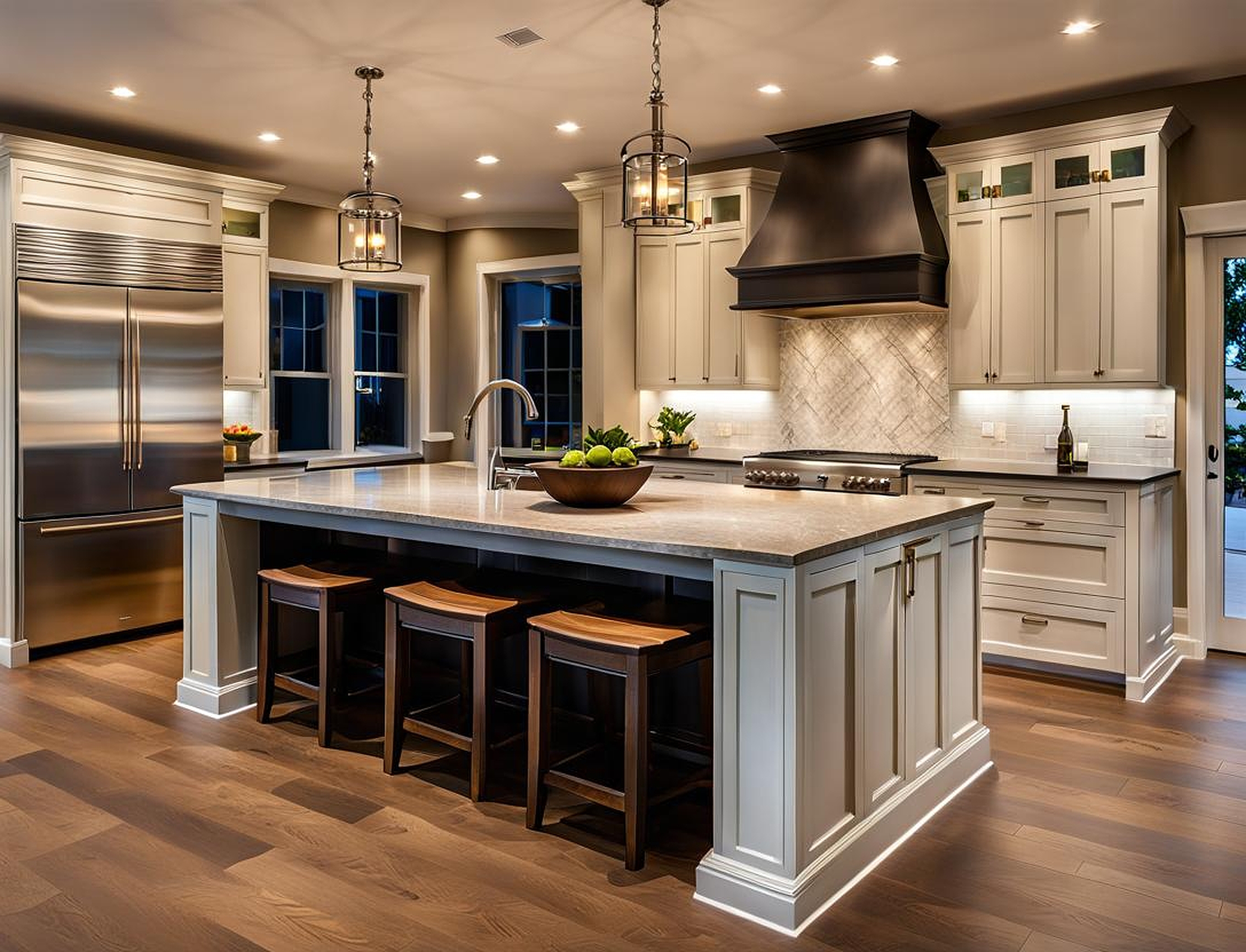 8-foot kitchen island layout