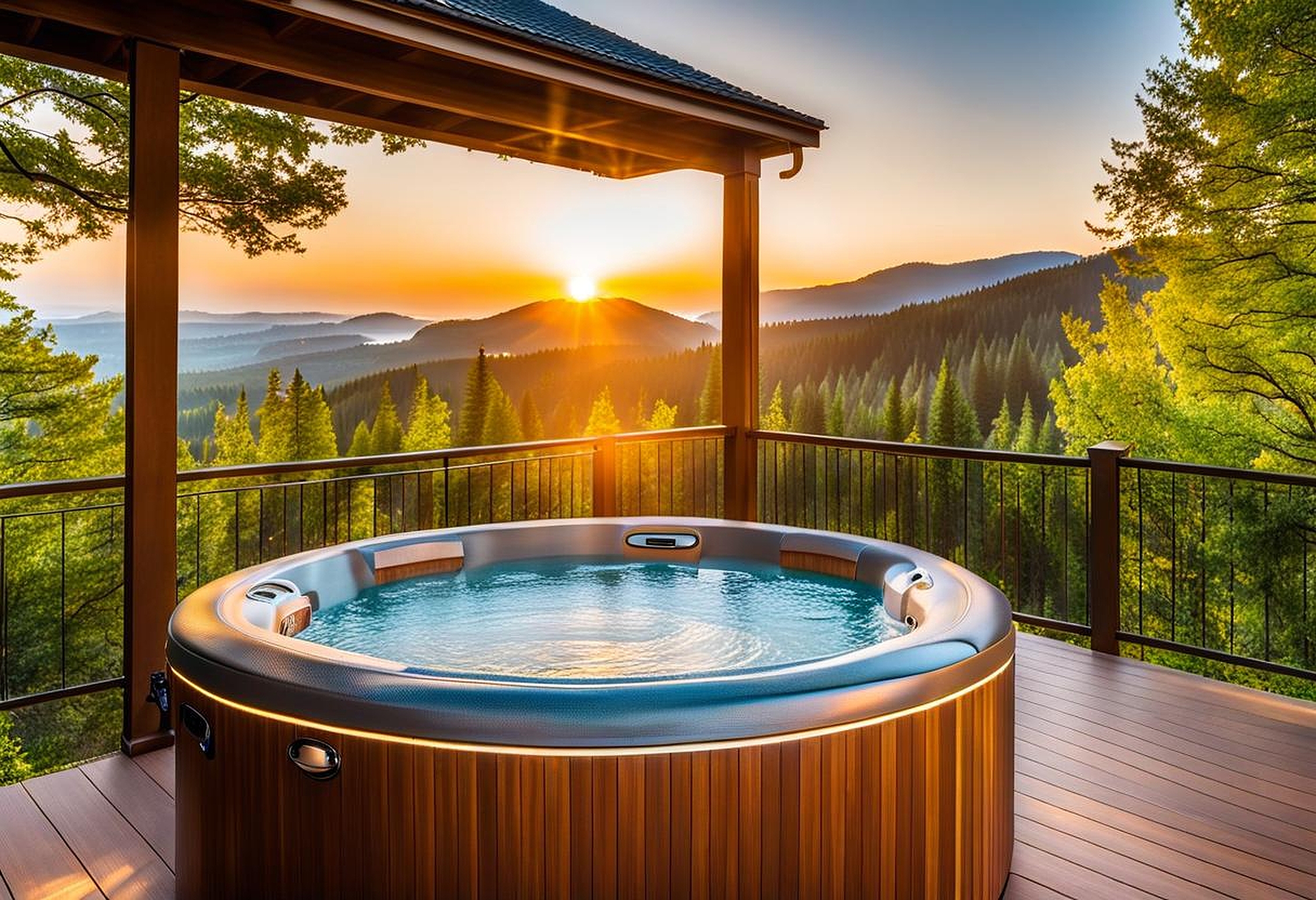 average hot tub size