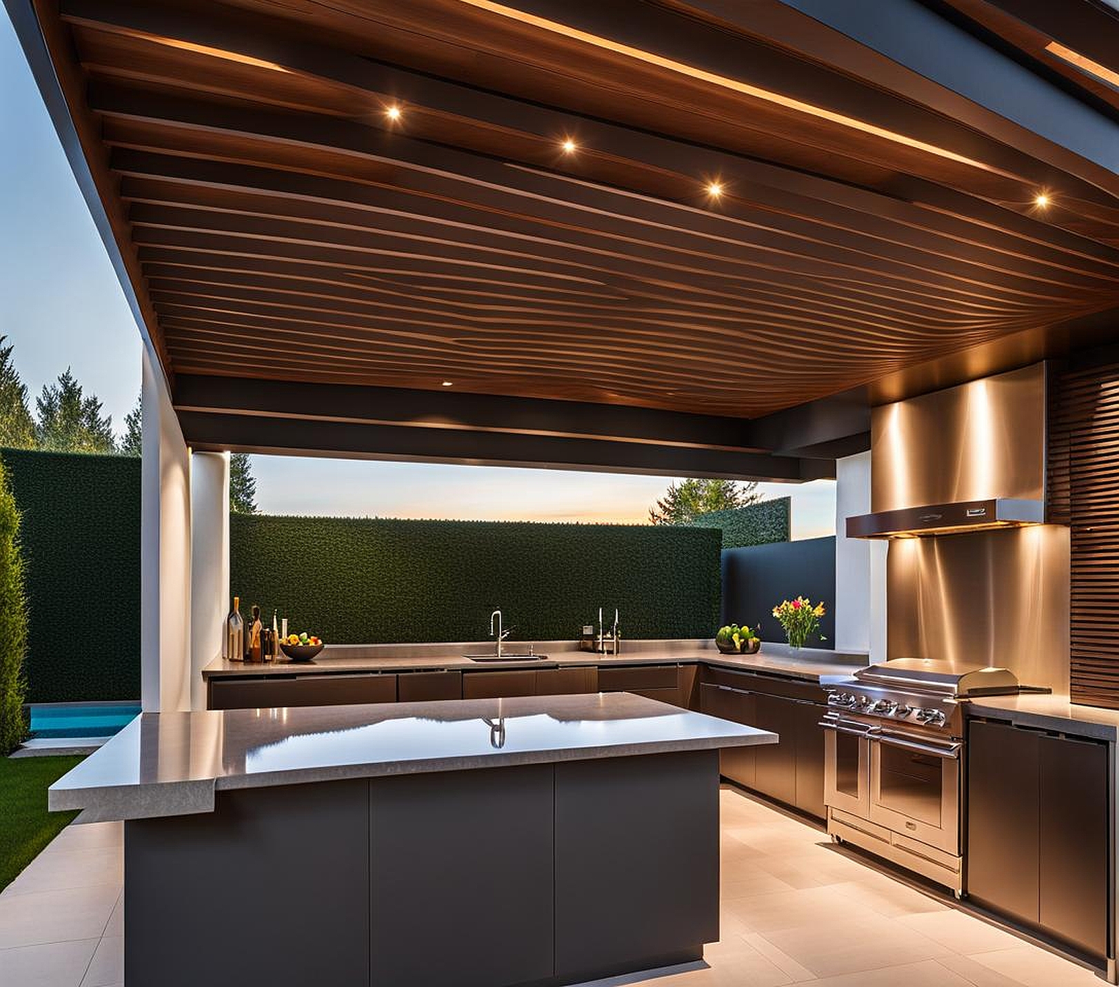 best roof for outdoor kitchen