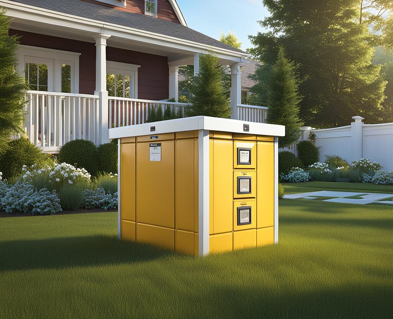 how to hide utility boxes in yard